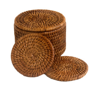 Six Round Coasters in Box
