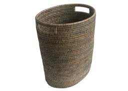 Grey Fine Oval Waste Paper Basket