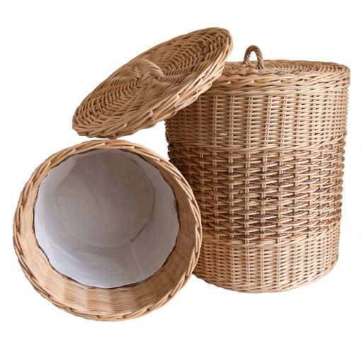 Lined Rattancore Laundry Basket