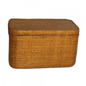 oblong rattan trunk