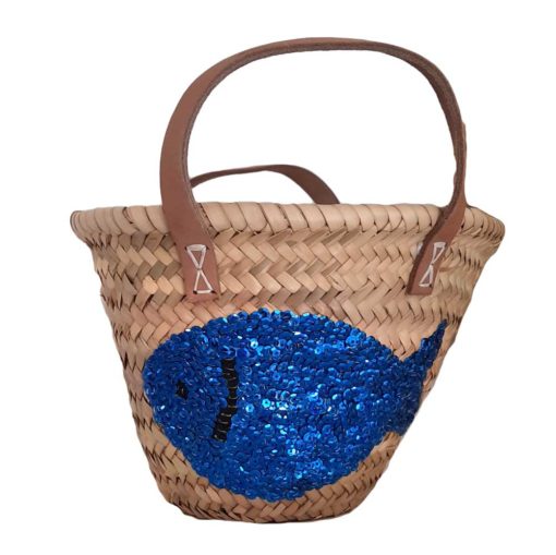 Childs Palm Shopping Basket Sequin Fish