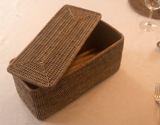 Grey Lidded Storage Box with Rounded Corners