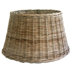 Large Round Grey Wicker Table or Floor Lampshade
