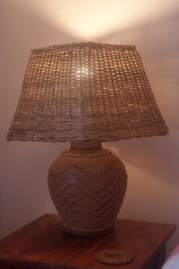 Small Square Wicker Table or Floor Lampshade