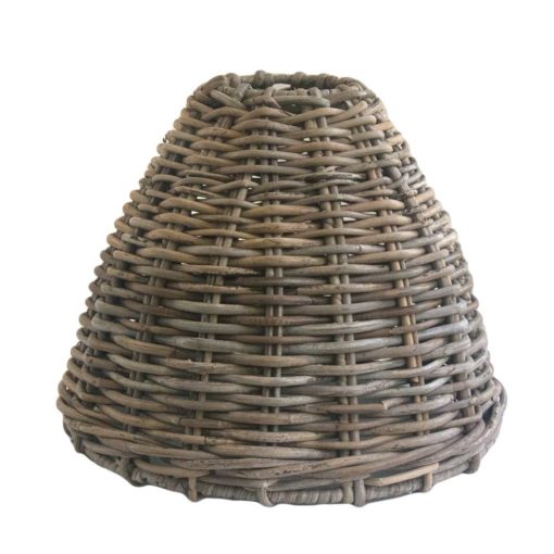 Small Grey Rattan Ceiling Lampshade