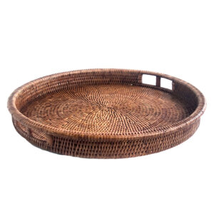 Round Natural Drinks Tray