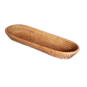 Oval Rattan Pen Tray